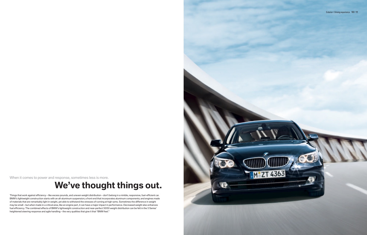 2010 BMW 5-Series Brochure Page 11